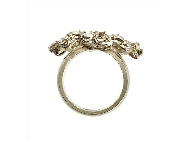 Anello a fascia Chanel Coco Mark con strass - vista 5