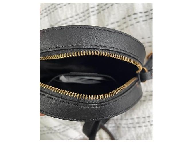 Borsa a tracolla rotonda Versace in pelle nera con catena Medusa Nero - vista 8