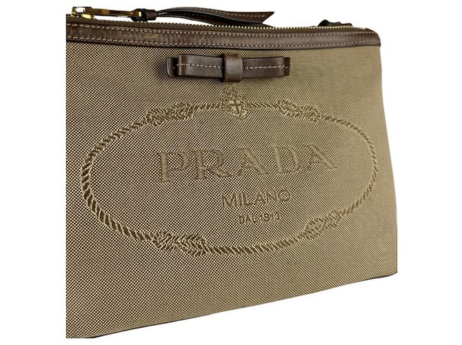 Jacquard Prada Schultertasche Braun - Ansicht 12