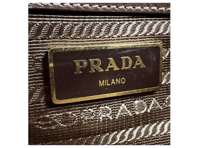 Jacquard Prada Schultertasche Braun - Ansicht 13
