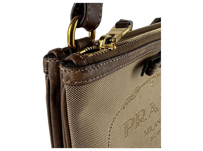 Jacquard Prada Schultertasche Braun - Ansicht 7