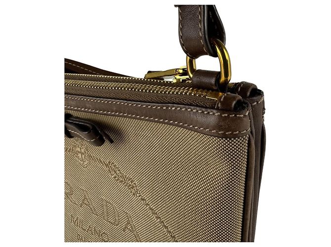 Jacquard Prada Schultertasche Braun - Ansicht 8