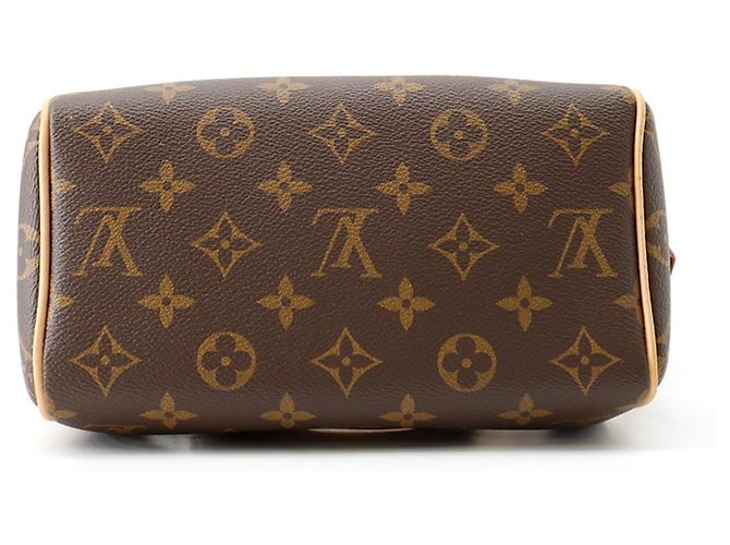 Borsa Louis Vuitton Monogram Speedy Bandoulière 20 Marrone - vista 3