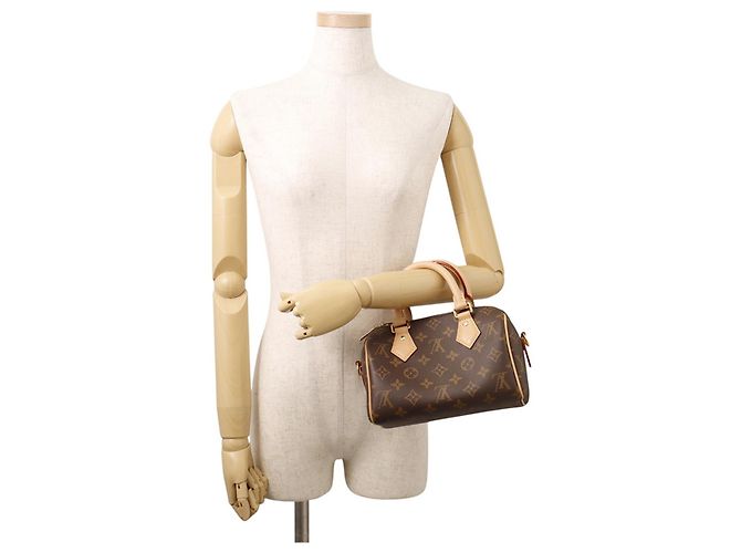 Borsa Louis Vuitton Monogram Speedy Bandoulière 20 Marrone - vista 4