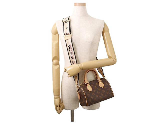 Borsa Louis Vuitton Monogram Speedy Bandoulière 20 Marrone - vista 5