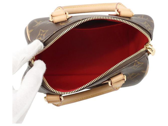 Borsa Louis Vuitton Monogram Speedy Bandoulière 20 Marrone - vista 6