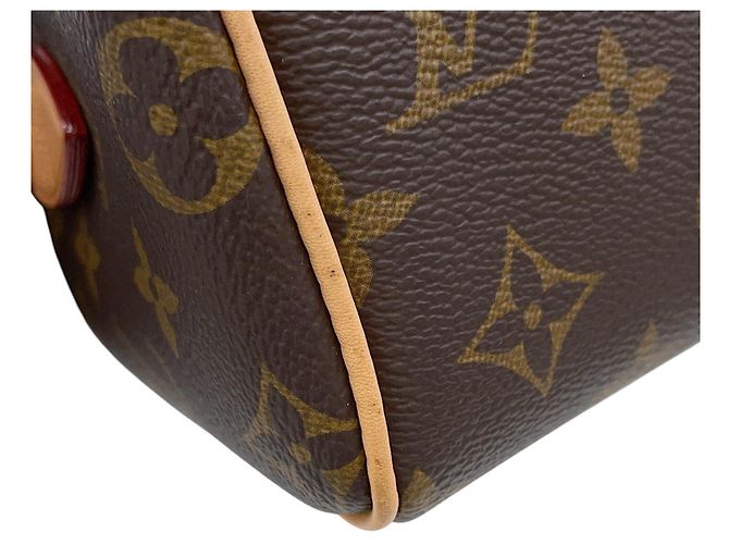 Borsa Louis Vuitton Monogram Speedy Bandoulière 20 Marrone - vista 7