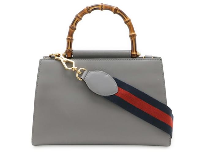 Borsa Gucci Nymphaea Bamboo Marrone Bianco sporco - vista 2
