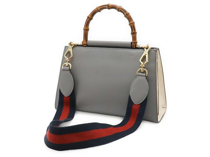 Borsa Gucci Nymphaea Bamboo Marrone Bianco sporco - vista 3