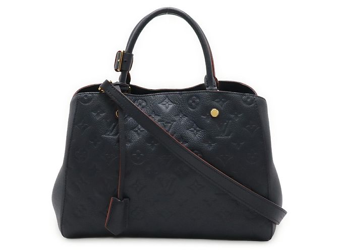 Borsa Louis Vuitton Monogram Empreinte Montaigne MM Rosso - vista 2