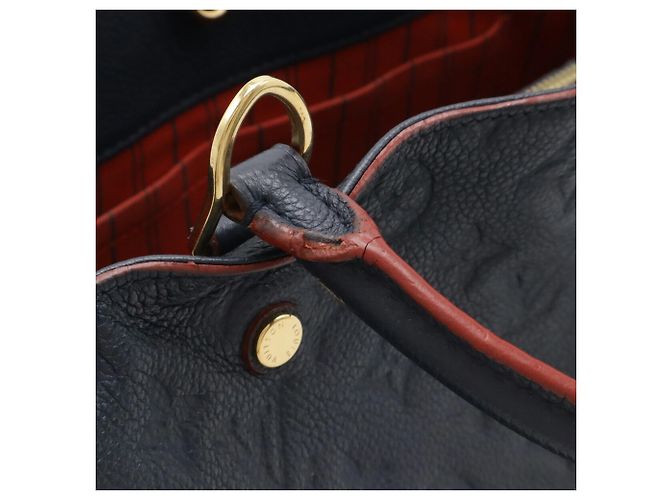 Borsa Louis Vuitton Monogram Empreinte Montaigne MM Rosso - vista 5