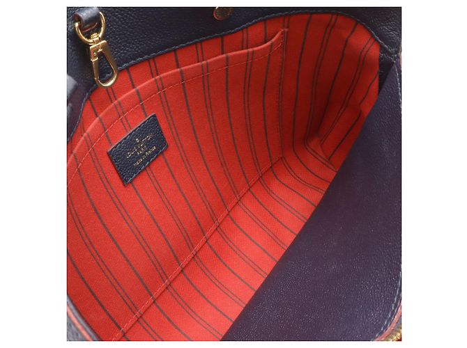 Borsa Louis Vuitton Monogram Empreinte Montaigne MM Rosso - vista 7