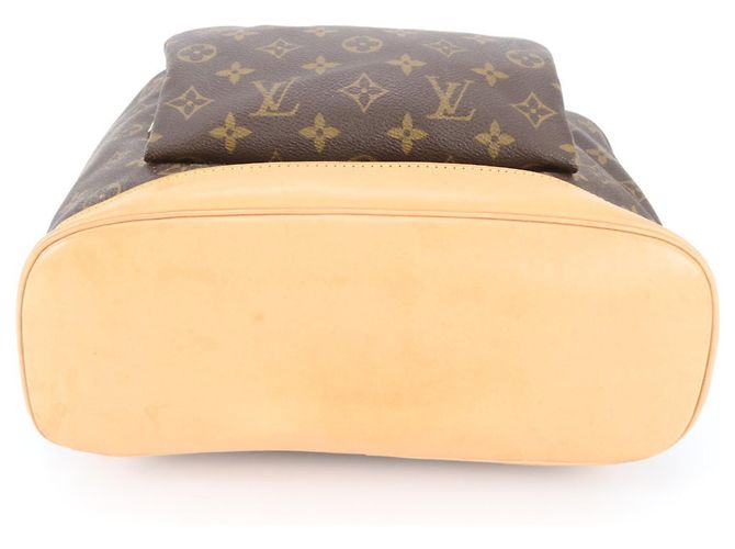 Zaino Louis Vuitton Monogram Montsouris GM in pelle Marrone - vista 5