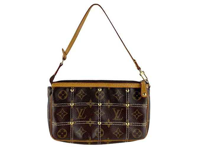 Louis Vuitton Monogram Rivete Pochette Accessoires Marrone - vista 3