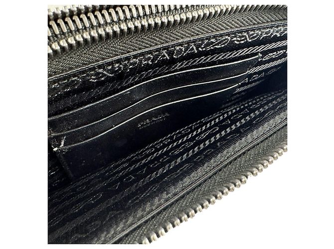 Borsa a tracolla in pelle nera Prada Nero - vista 5