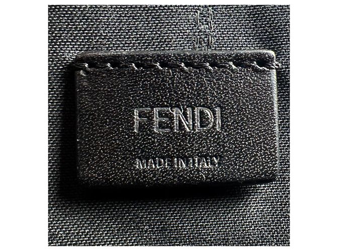Borsa a tracolla in pelle nera e gialla Fendi Nero Giallo - vista 11