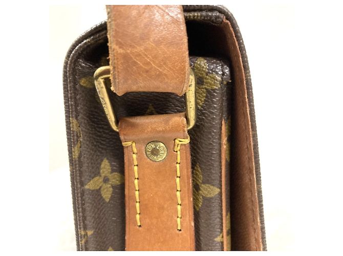 Borsa a tracolla Louis Vuitton Cartouchiere MM Monogram Marrone Monogramma - vista 10