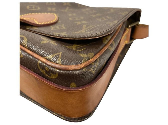 Borsa a tracolla Louis Vuitton Cartouchiere MM Monogram Marrone Monogramma - vista 14