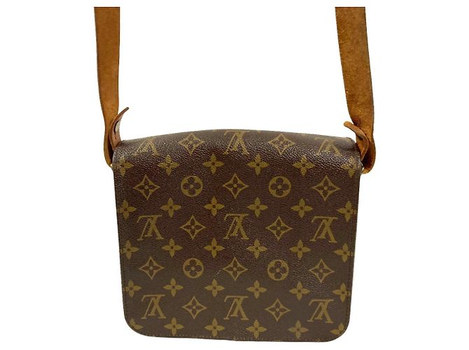 Borsa a tracolla Louis Vuitton Cartouchiere MM Monogram Marrone Monogramma - vista 2