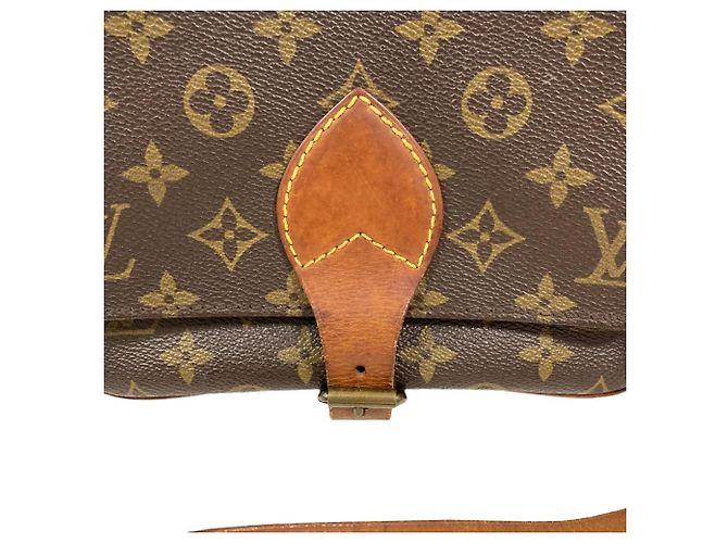 Borsa a tracolla Louis Vuitton Cartouchiere MM Monogram Marrone Monogramma - vista 9