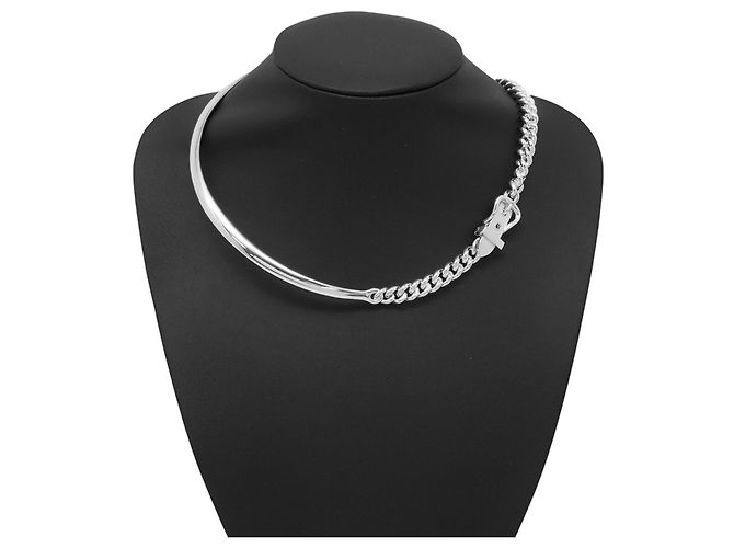Hermès Collana Hermes Boucles Sellier Inflexible Argento SV925 - vista 4