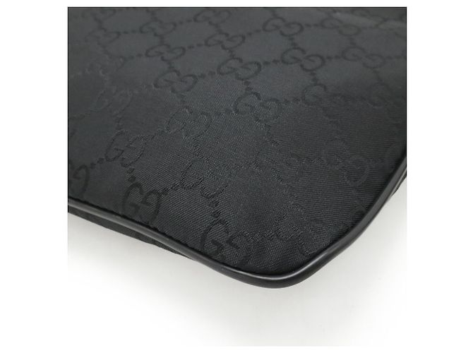 Borsa a Spalla GUCCI GG Nylon Marrone Nero - vista 4