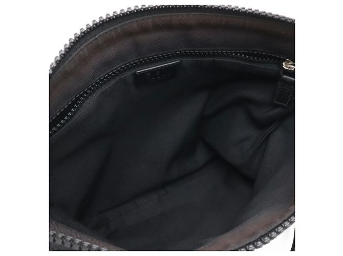 Borsa a Spalla GUCCI GG Nylon Marrone Nero - vista 8