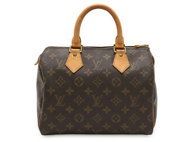 Borsa Louis Vuitton Monogram Speedy 25 Marrone - vista 2
