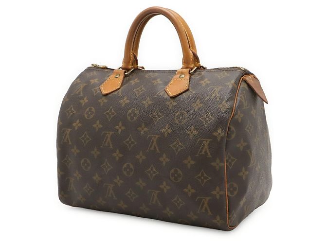 Borsa Louis Vuitton Monogram Speedy 30 Marrone - vista 3