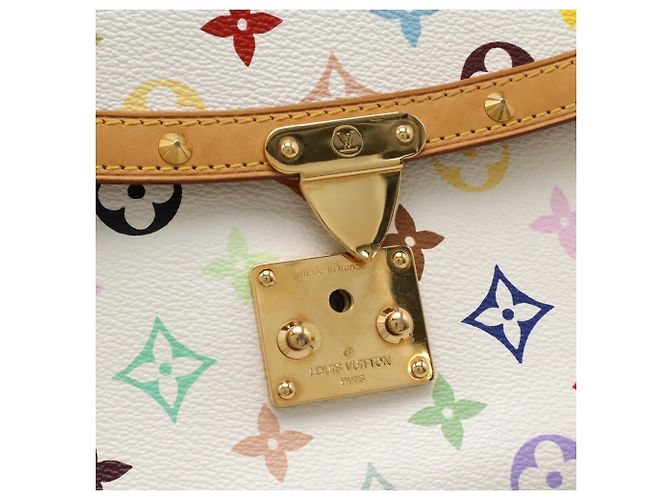 Borsa a tracolla Louis Vuitton Monogram Multicolor Sologne Bianco - vista 8