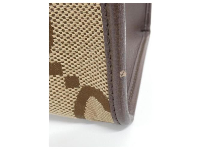 Borsa Gucci in tela GG Marrone Cammello - vista 4