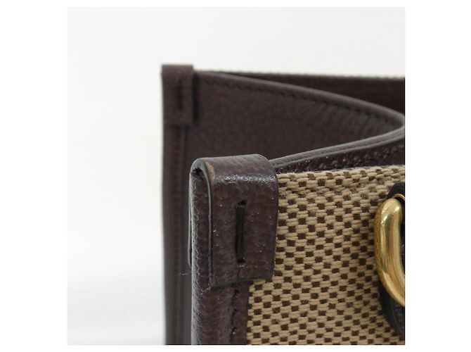 Borsa Gucci in tela GG Marrone Cammello - vista 5
