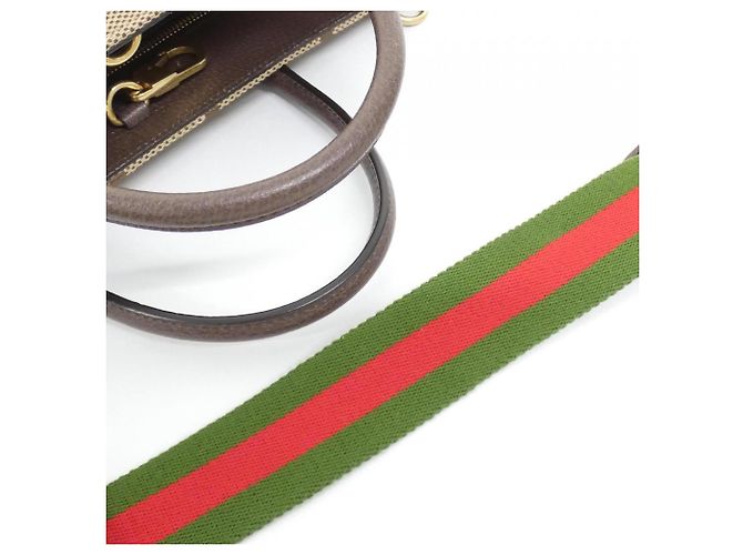 Borsa Gucci in tela GG Marrone Cammello - vista 7