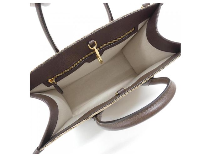 Borsa Gucci in tela GG Marrone Cammello - vista 8