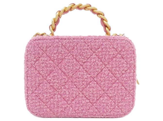 Borsa in tweed rosa Chanel AS3318 - vista 2