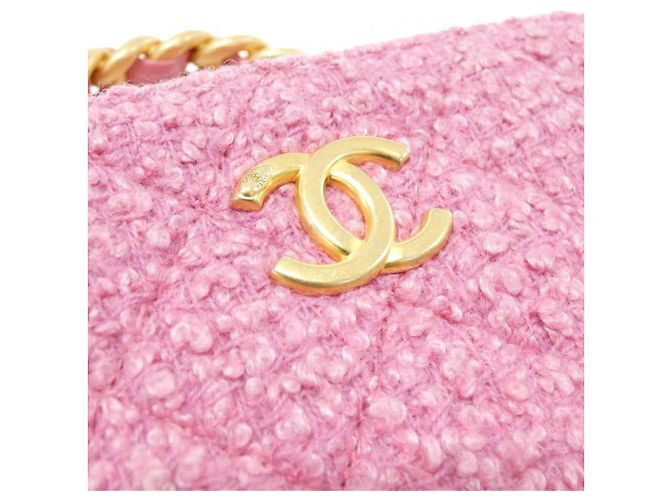 Borsa in tweed rosa Chanel AS3318 - vista 4