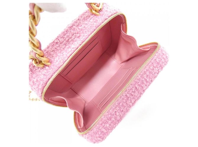 Borsa in tweed rosa Chanel AS3318 - vista 6