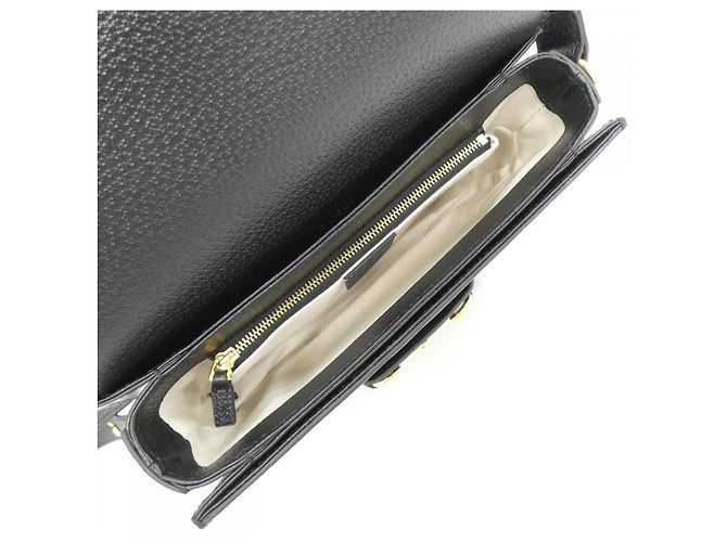Borsa a Spalla Gucci Horsebit 1955 Nero Crudo - vista 7