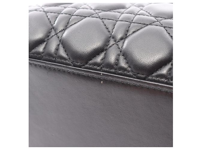 Borsa Christian Dior Lady Medium Cannage Nero - vista 10