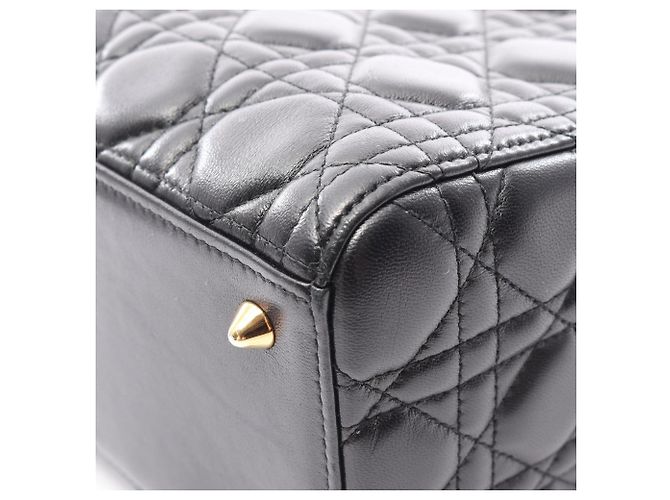 Borsa Christian Dior Lady Medium Cannage Nero - vista 12