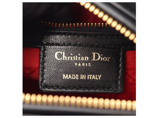 Borsa Christian Dior Lady Medium Cannage Nero - vista 4
