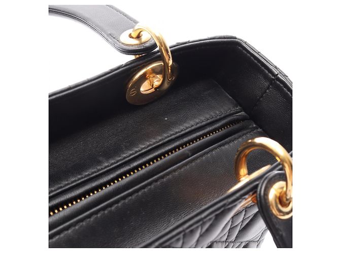 Borsa Christian Dior Lady Medium Cannage Nero - vista 6