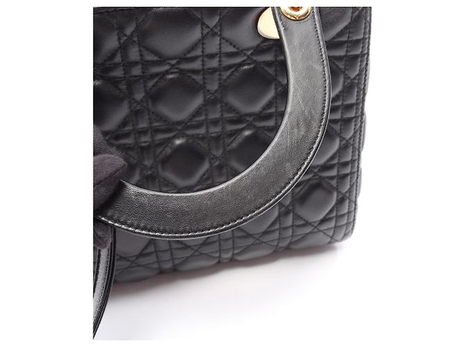 Borsa Christian Dior Lady Medium Cannage Nero - vista 8
