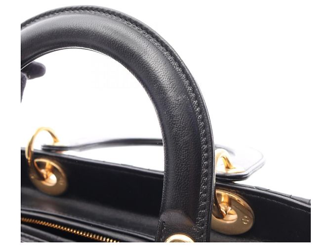 Borsa Christian Dior Lady Medium Cannage Nero - vista 9