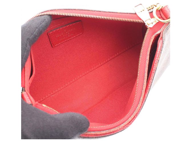 Clutch 2-Way Louis Vuitton Pallas Marrone Rosso Fuschia - vista 3