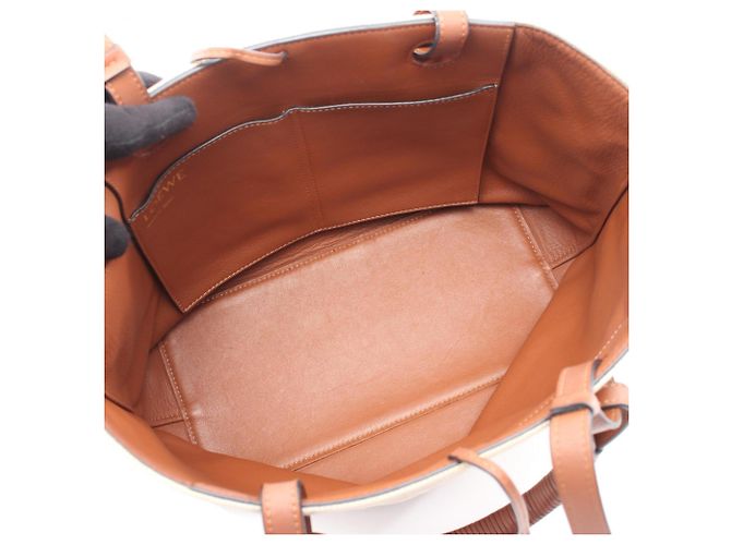 Borsa Tote 2-Way Loewe Anagram Marrone Beige - vista 3