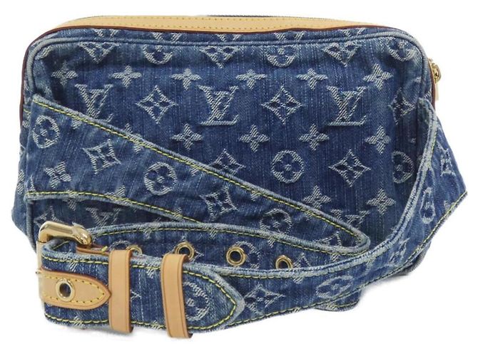 Louis Vuitton Monogram Denim Shoulder Bag Blue - view 2