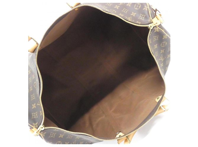 Sac Boston Louis Vuitton Monogram Keepall Bandoulière 60cm Marron - vue 8