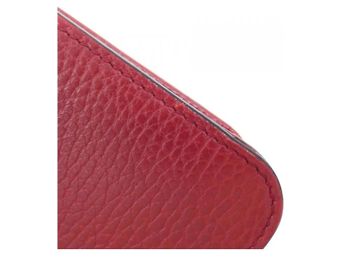 Borsa a tracolla in pelle rossa Gucci Rosso - vista 3