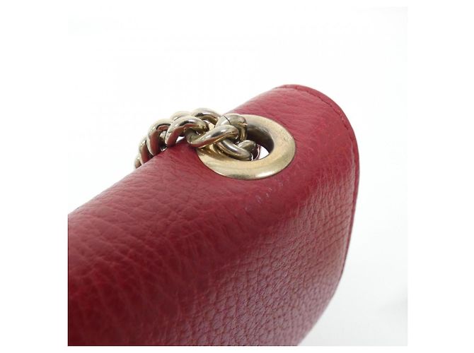 Borsa a tracolla in pelle rossa Gucci Rosso - vista 7
